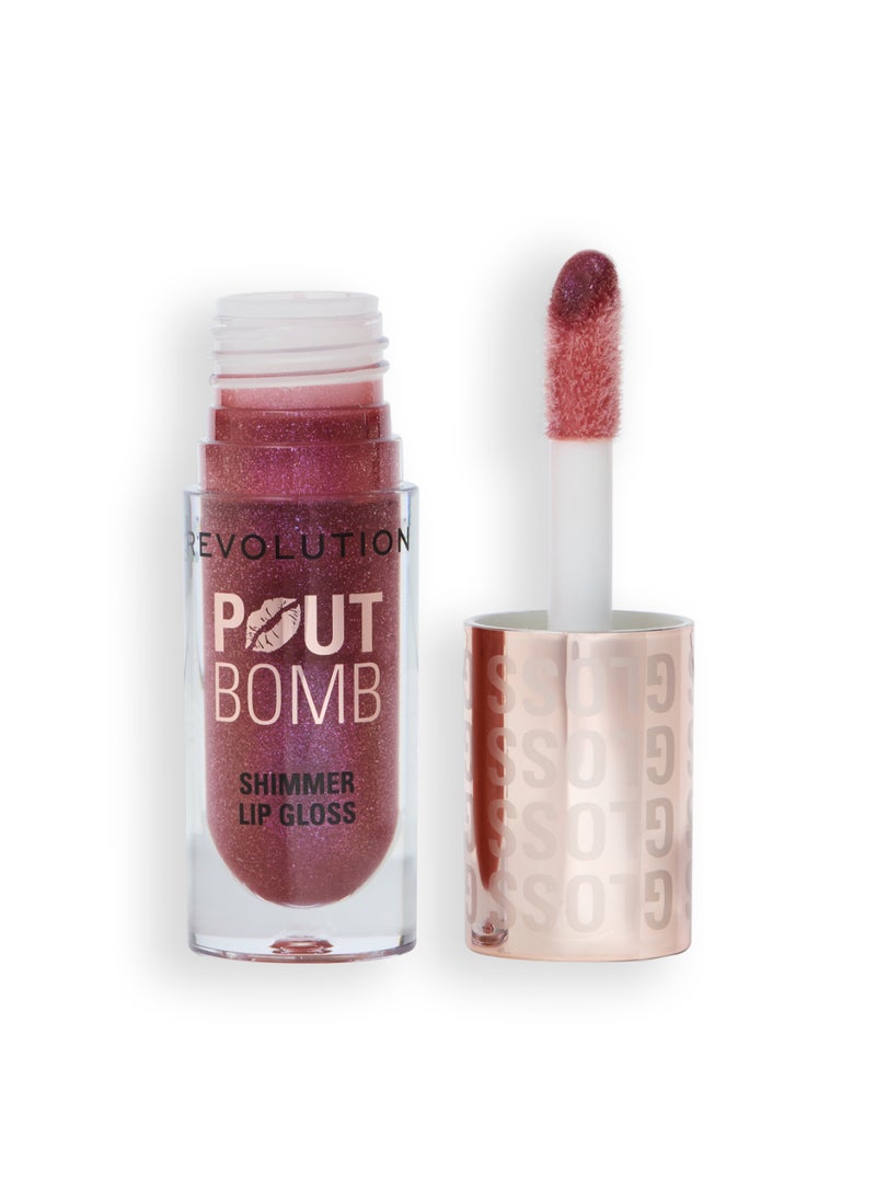 REVOLUTION Pout Bomb Shimmer Gloss Berry - Image 2